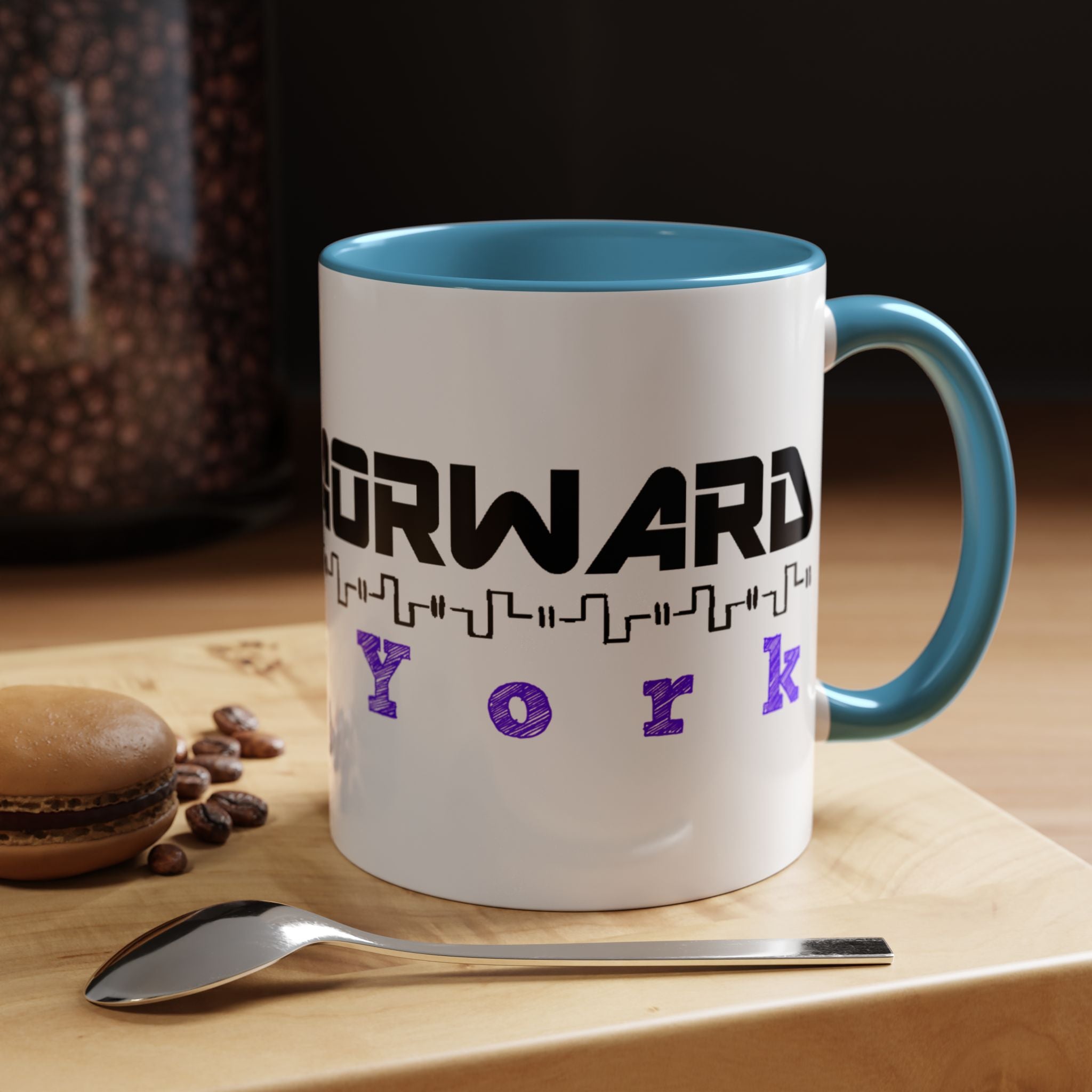 Forward New York Accent Coffee Mug — City Skyline Tech Design (11/15oz)