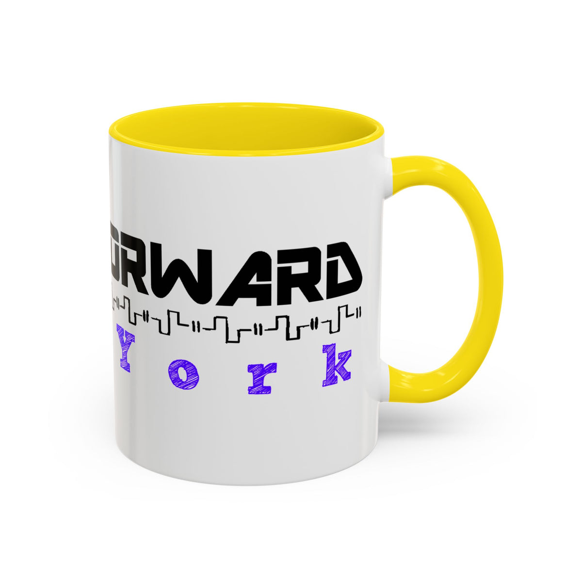 Forward New York Accent Coffee Mug — City Skyline Tech Design (11/15oz)