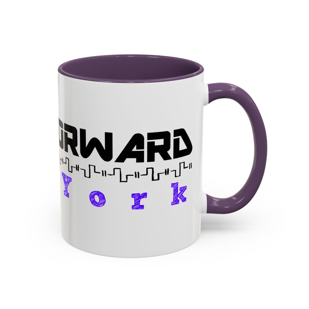Forward New York Accent Coffee Mug — City Skyline Tech Design (11/15oz)