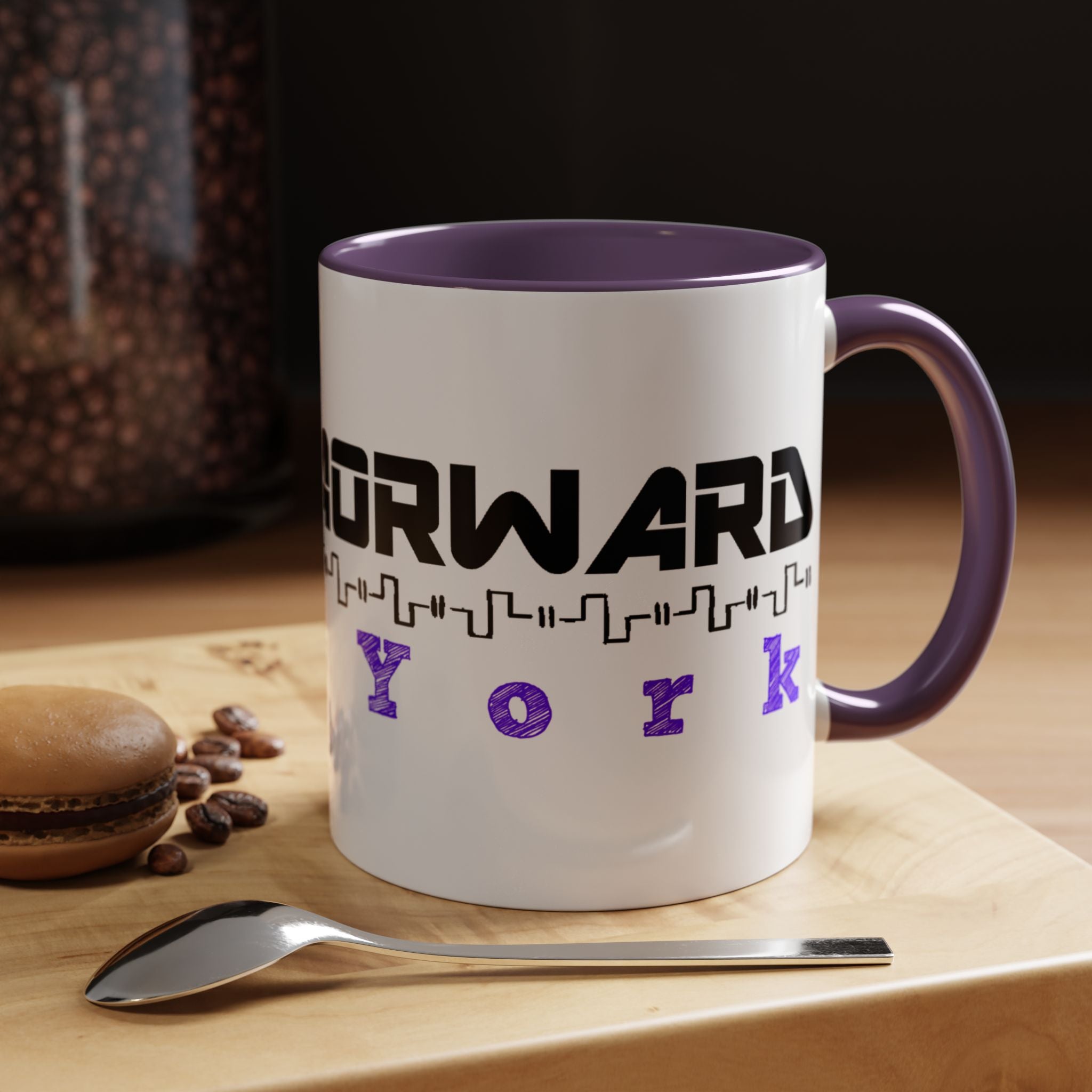 Forward New York Accent Coffee Mug — City Skyline Tech Design (11/15oz)