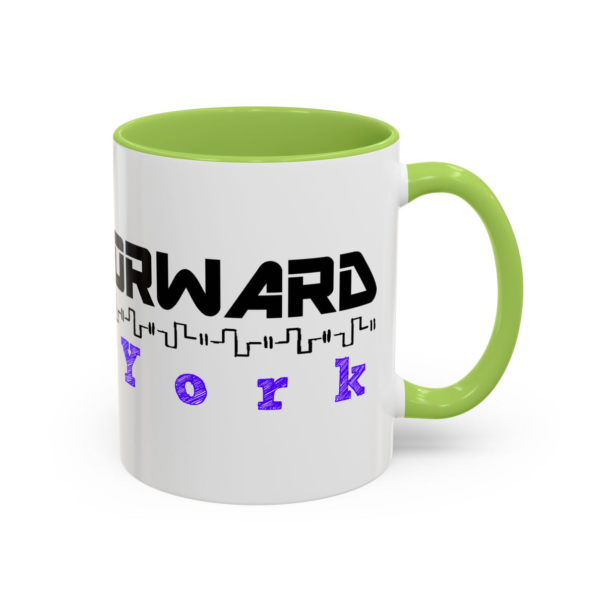 Forward New York Accent Coffee Mug — City Skyline Tech Design (11/15oz)