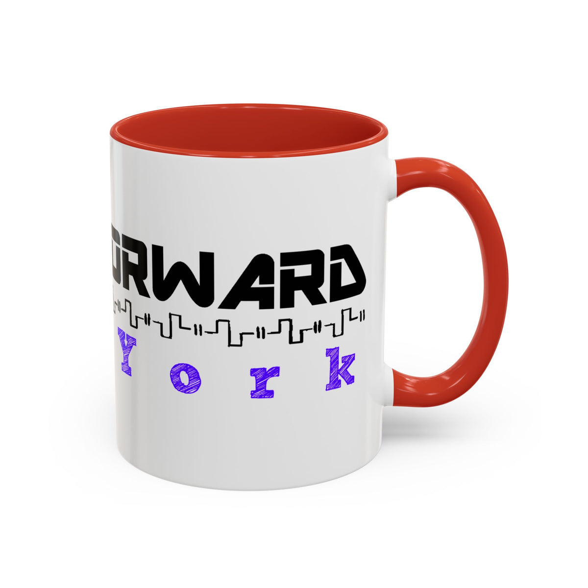 Forward New York Accent Coffee Mug — City Skyline Tech Design (11/15oz)