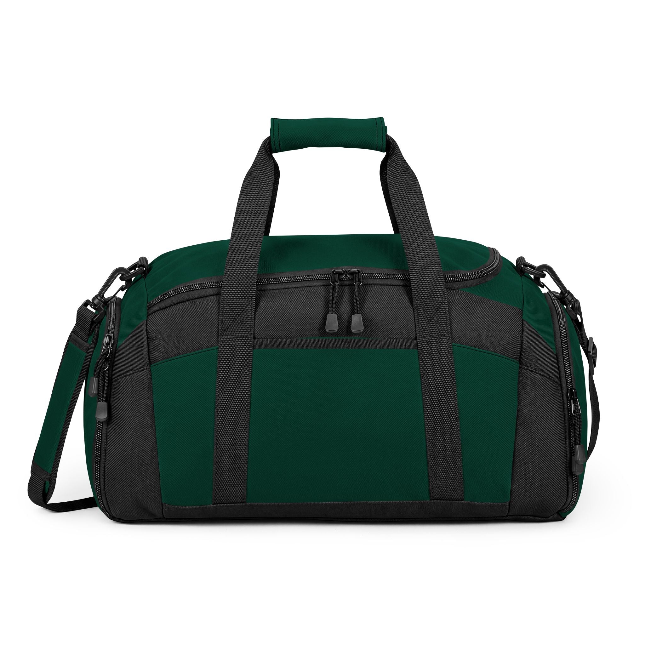 Black Fitness Duffel Bag – Compact Gym Bag with Multiple Pockets