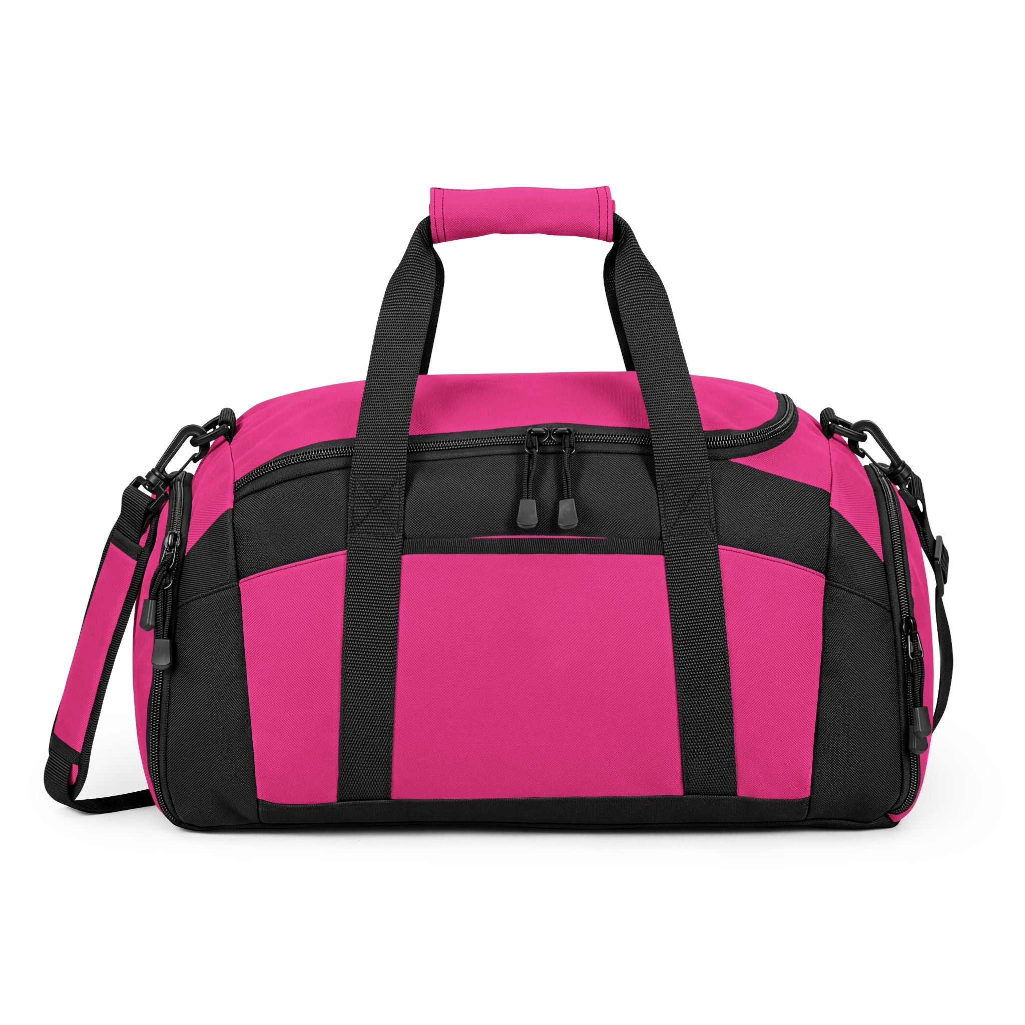 Black Fitness Duffel Bag – Compact Gym Bag with Multiple Pockets