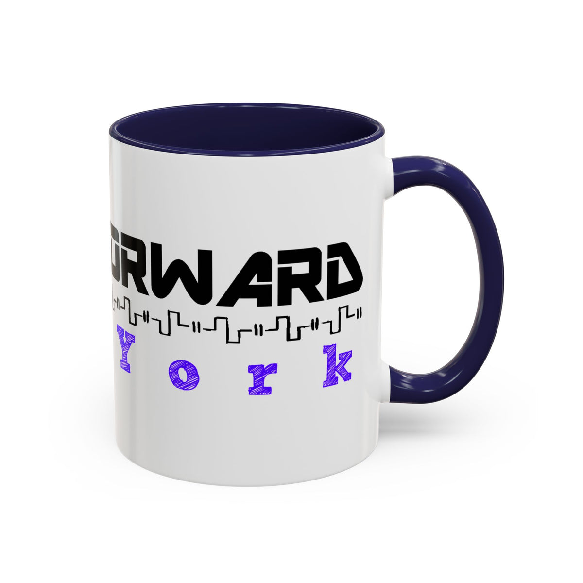 Forward New York Accent Coffee Mug — City Skyline Tech Design (11/15oz)