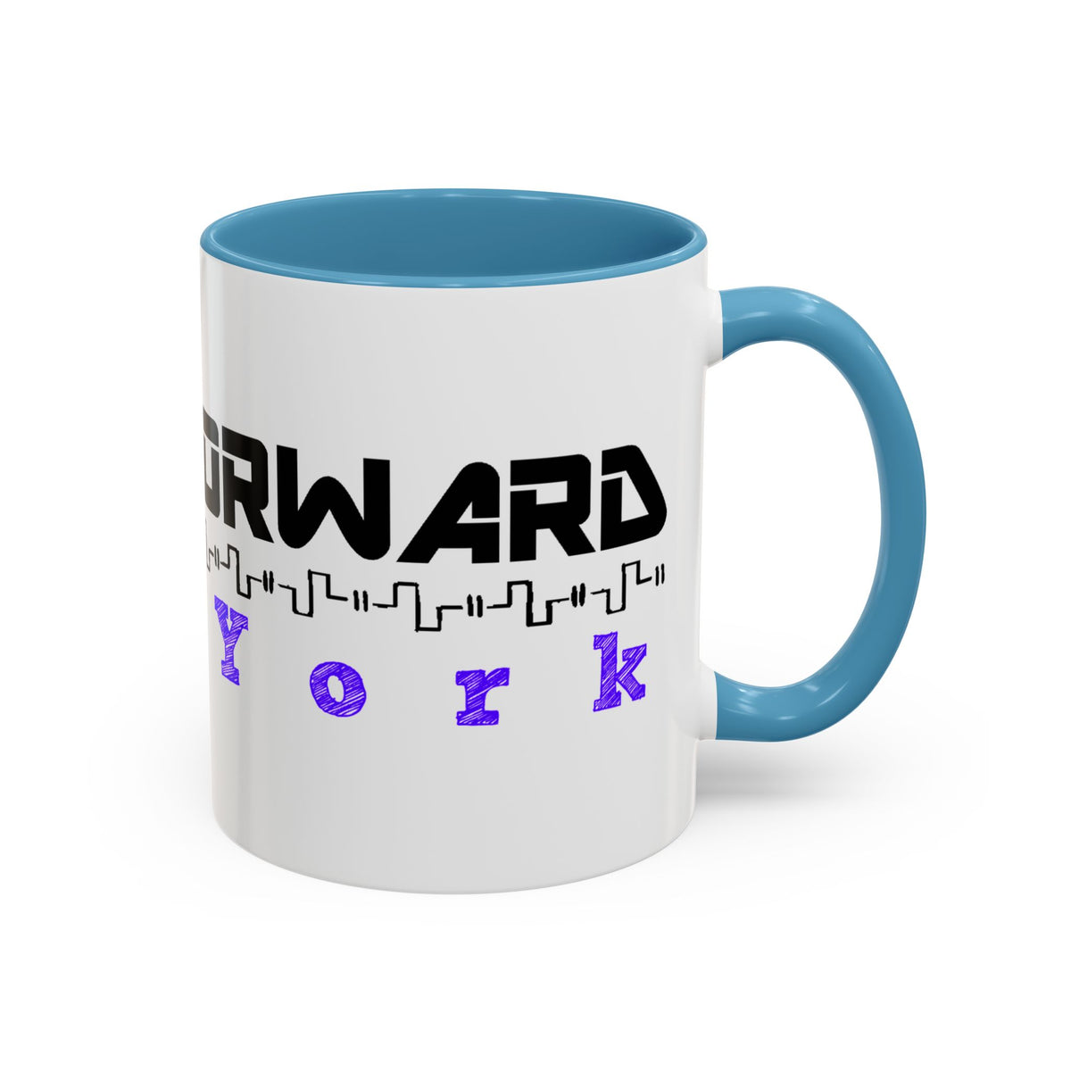 Forward New York Accent Coffee Mug — City Skyline Tech Design (11/15oz)