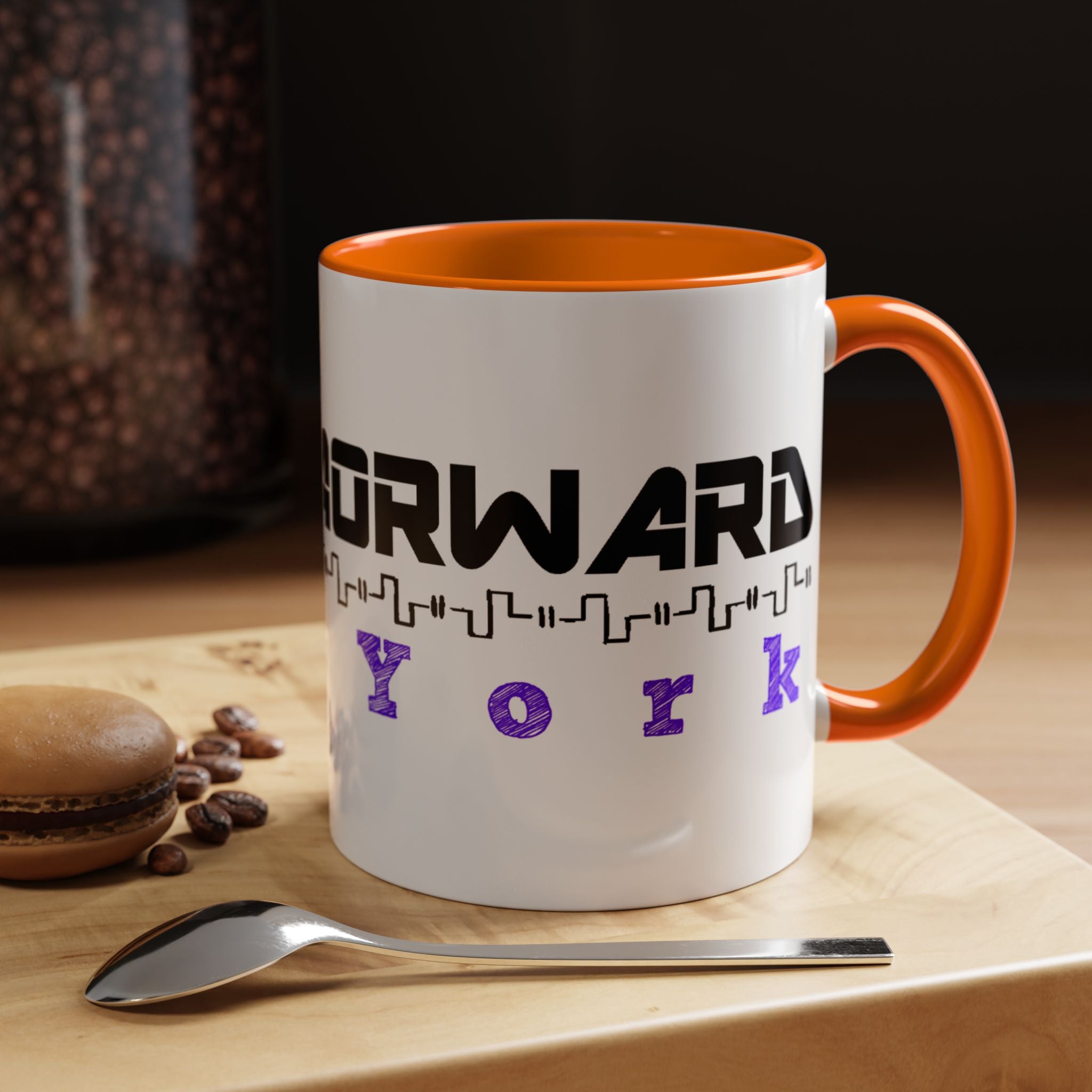 Forward New York Accent Coffee Mug — City Skyline Tech Design (11/15oz)